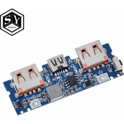 GREAT IT Micro/Type-C USB 5V 2.4A Dual USB 18650 Boost Battery Charger Board Mobile Power Bank Accessories For Phone DIY