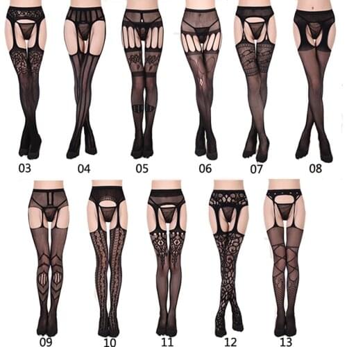 Women Sexy Tights Mesh Open Crotch Fantaisie Pantyhose