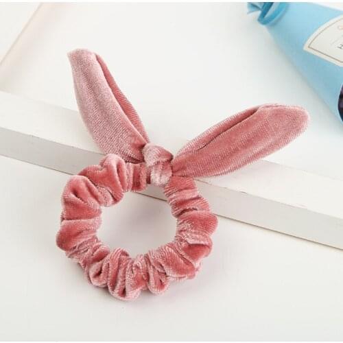 1PCS Hair Scrunchies Velvet Hairband Ponytail Holder Tie Bow for Women Tie Ropes Adult Elastic Girls Hair Ties Gum Accessories