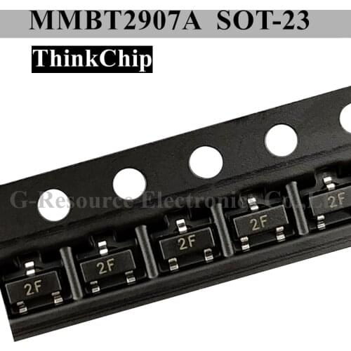 100pcs) MMBT2907A MMBT2907 2N2907 SOT-23 SMD PNP Signal transistor Patch triode (Marking 2F)
