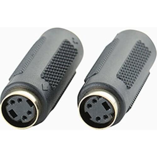 2pcs 4 Pin S-Video Female to S-Video Female Adapter Mini AV Plug Composite Video Extension Converter