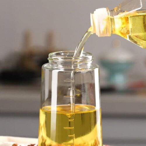 300ml/600ml Oil Bottle Transparent Food-grade Materials Oil Vinegar Glass Storage Bottle Barbecue Grilling Roasting Bottle