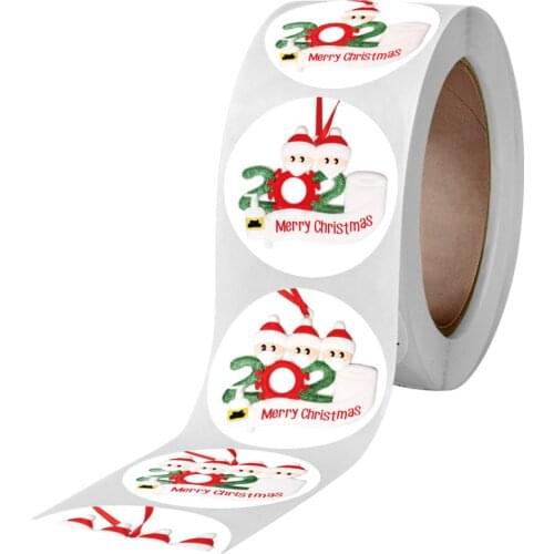 50-50Pcs New Pack 1inch Sticker Christmas Holiday Gift Decorating Gift Decorations For Home New Year Decor Gift Box Decor