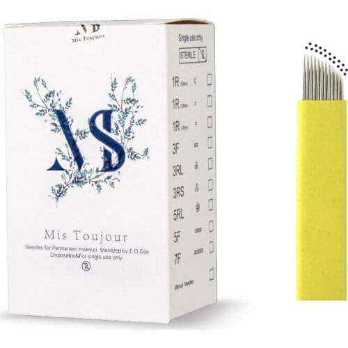 50pcs Nano 0.2mm 2 Rows 23Pin Manual Microblading Needles Embroidery Tattoo Blades For Semi Permanent Makeup Eyeliner