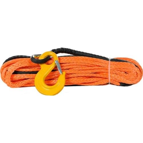 8mm x 40meters UHMWPE Synthetic Winch Rope with hook for 4x4/ATV/UTV/SUV/offroad recovery