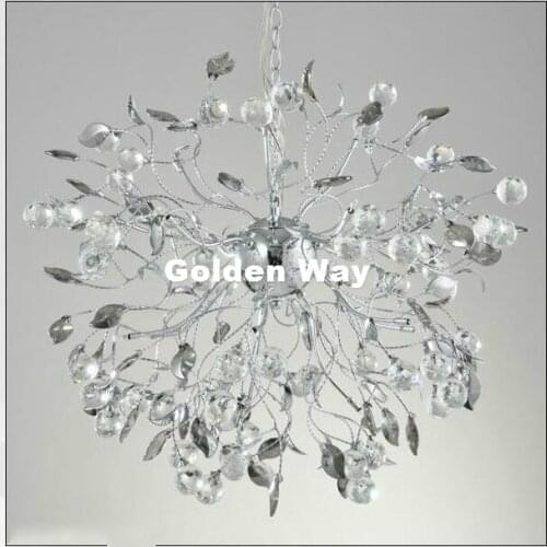 Free Shipping Crystal Pendant Lamp D52cm Chrome Crystal Pendant Light Dining Room Living Room Suspension Nordic Pendant Lighting
