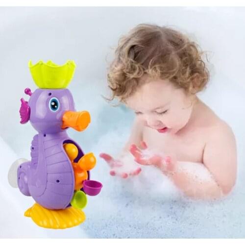 97BE Children Playing Water Toy Waterwheel Boys and Girls Bathroom Set for Kids Bathroom Decor for Kiddie Pool Water Table