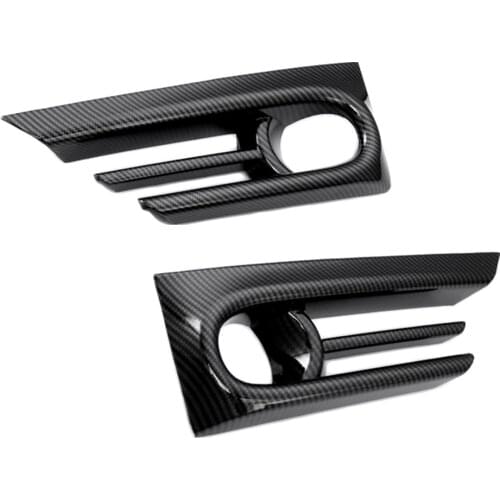 For Honda CR-V/CRV 2020 2021 Carbon Fiber Front Foglight Fog Light Lamp Frame Cover Molding Trim Accessories Black