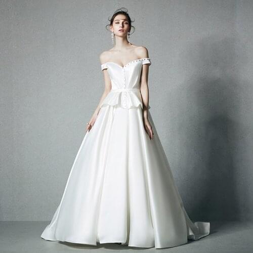 JVMNCUL Satin Wedding Dresses