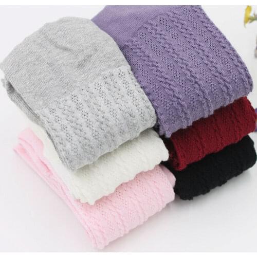 Toddler Baby Kids Girls Pantyhose Hosiery Warm Stockings Newborn Knee High Tights Stockings Cotton Solid Fashion Girl