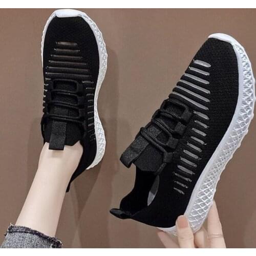 Summer Breathable Mesh Flat Shoes For Women Fashion Casual Sneakers Trainers Ladies Flats Platform Shoes