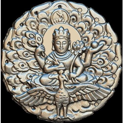 STL Model round buddha for CNC Router 3D Printer Artcam Aspire Bas Relief