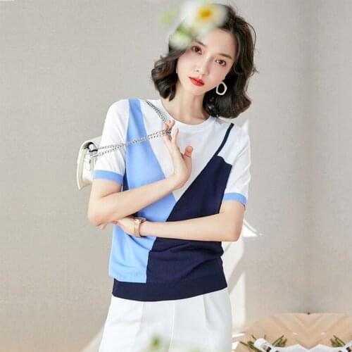 Summer Top Short Sleeve T-shirt Women Loose Fashion Cotton T Shirt Bottoming Woman Tshirts