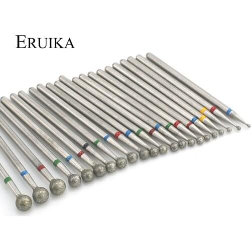 4/6/22pcs Diamond Ball Set Nail Drill Milling Cutter Bits Rotary Burr Cuticle Clean Apparatus for Manicure Nail Files