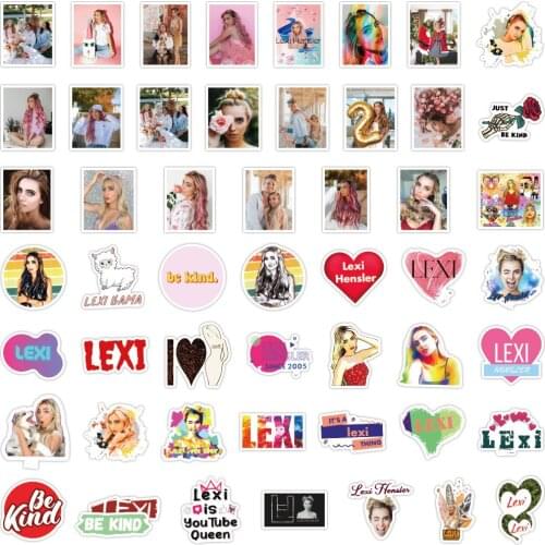 10/50Pcs/set American YouTuber Lexi Hensler Sticker For Phone Case Kids Laptop Luggage Skateboard Suitcase Decals Laptop