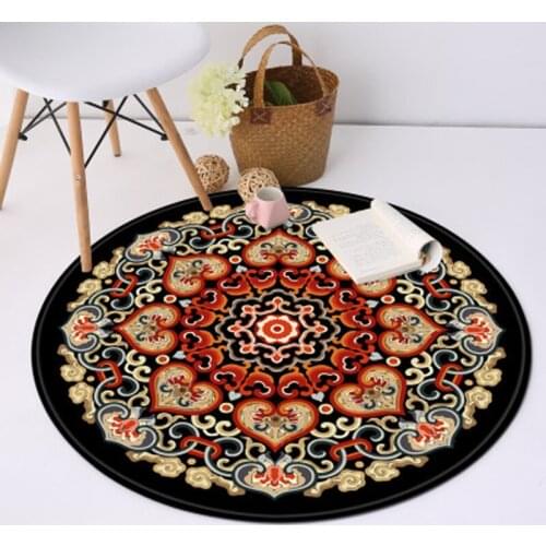 [Multiple sizes] Bathroom Carpet Round Coral Fleece Non-slip Carpet Kitchen Door Mat Bathroom Carpet Bedroom Mat Window Mat