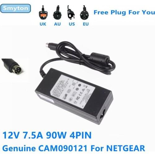 Original CAM090121 12V 7.5A 4PIN AC Adapter For Netgear NAS RN31400 RN10400 RN10400 READY NAS 314 POS Power Supply Charger