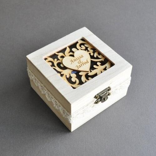 Personalized Wedding Ring Box,Rustic Wood Wedding Ring Box,Engave Names Wedding Ring Bearer Box,Ring Holder,Wedding Gift