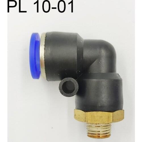 PL Elbow 100pcs Lot 10-01 10mm Air Connector Pneumatic Fitting Quick Fittings Male Thread Push In