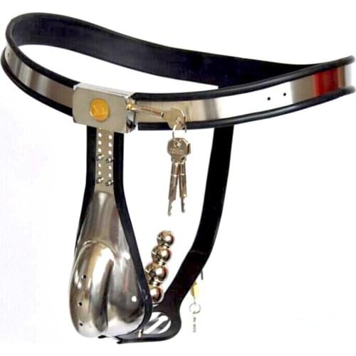 Male chastity belt stainless steel arc male chastity belt cage device Wear comfortable long-term with holes chastity cock cage