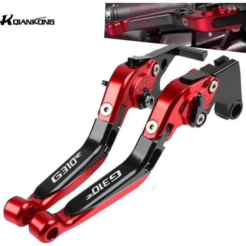 With G310R logo Motorcycle Accessories Adjustable Extendabl Brake Clutch Levers Handle Handbar For BMW G310R G 310 R 2017 2018