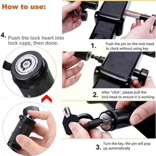 Trailer Hitch Coupler Lock Heavy-Duty Hook Lock Anti-theft Trailer Padlock Repalcement Coupler Parts Durable Protector Secu Y0K7