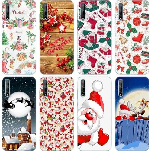 Merry Christmas Santa Claus Deer Silicone Case for Huawei Y5 Lite 2018 Y6 Y7A Y9A Prime 2018 Y9 2019 Y9S Y5P Y6P Y7P Y8P Cover