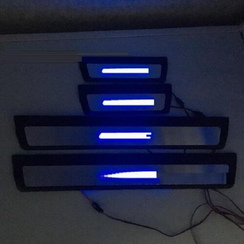 Car Styling Led Stainless Steel Door Sill Scuff Plate Guard Sills Protector Trim For Honda Civic 2012-2020 9TH 10TH