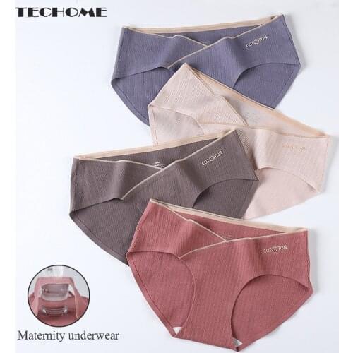 100Kg 3PCS/Set Pregnant Women Briefs Underwear Cotton Comfortable Mulberry Silk Low-waist Lift Seamless Triangle Shorts Panties