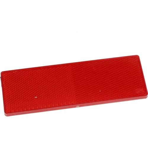 X Autohaux Car Motorcycle Red Rectangle 3D Reflective Sticker Decal Ornament 15Cm Long