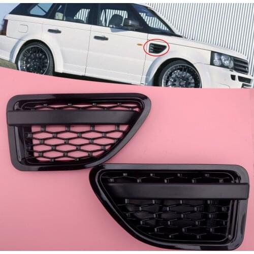 1 Pair Front Side Door Fender Cover Vent Grille Fit For Land Rover Range Rover Sport 2005 2006 2007 2008 2009