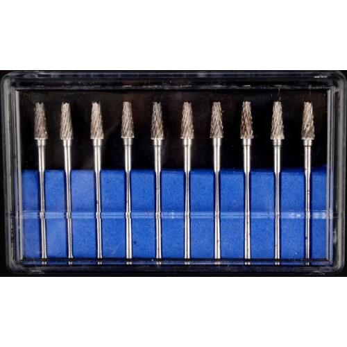 10 PCS Dental Lab Polishing Drills Assorted Tungsten Steel Carbide Burs L04 2.35MM