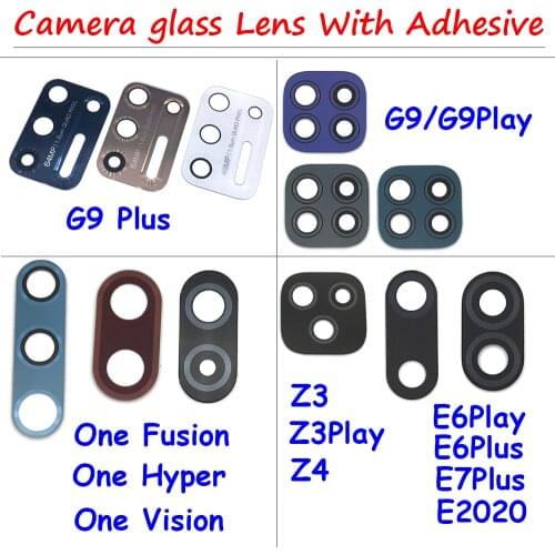 2pcs. Camera Glass Lens Cover With Adhesive For Moto One Vision Hyper Fusion Z3 E6 G9 Play Z4 G8 Power Lite G9 E6 E7 Plus E2020