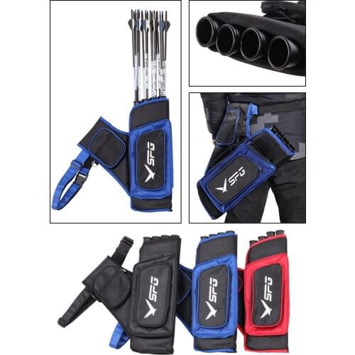 4 Tubes Arrow Quiver 47.5×33×6cm Waterproof Archery Holder Bag for Reverse Bow Hunting Shooting