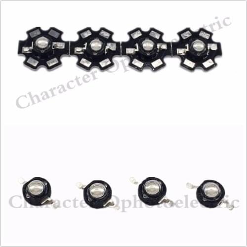 5/10/20/50 pcs 3W High Power UV ultraviolet 365-370nm 375-380nm 395-400nm black LED Lamp Light NO/On 20mm pcb