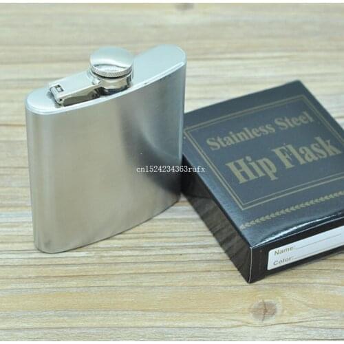 50pcs Liquor Wine Alcohol Bottles 6oz 7oz Stainless Steel Hip Flask Pocket Bottle for Whiskey Wholesale