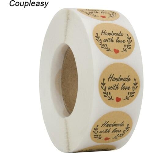 500Pcs New Arrival Sticker Handmade With Love Seal Stickers DIY Soap Decorative Stickers Gift Packing Labels Business Supplies