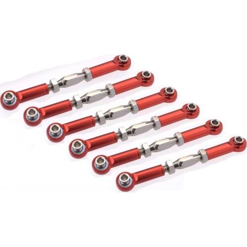 6Pcs 71mm Aluminium Alloy Servo Linkage Pull Rod for HSP Redcat ZD Racing Hpi LRP Wltoys 1/10 Drift Car Monster Truck Buggy