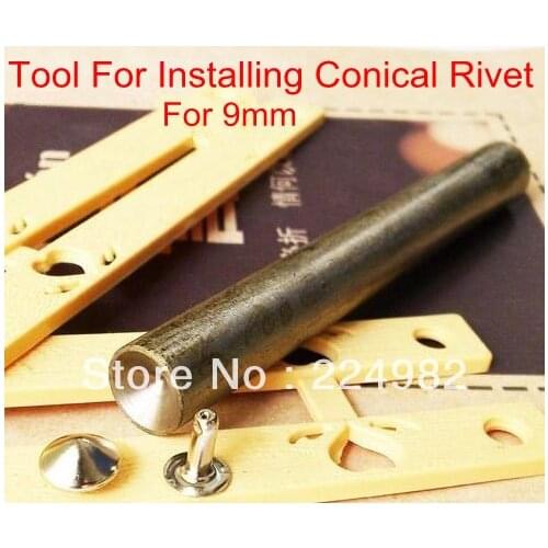 Free Shipping - Specialized DIY Tool For Installing 9mm CONICAL Rivet Studs,Requisite Tool When DIY Conical Rivet,Good Assistant