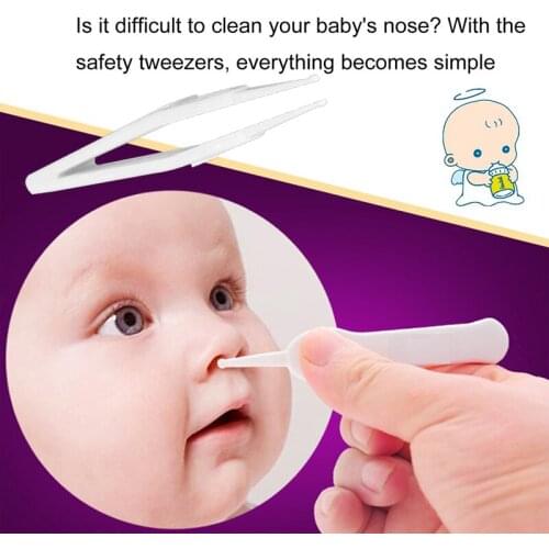 Baby Safe Cleaning Tweezers New Baby Care Infant Ear Forceps Plastic Special Design Newborn Digging Nose Clip Plier Safety
