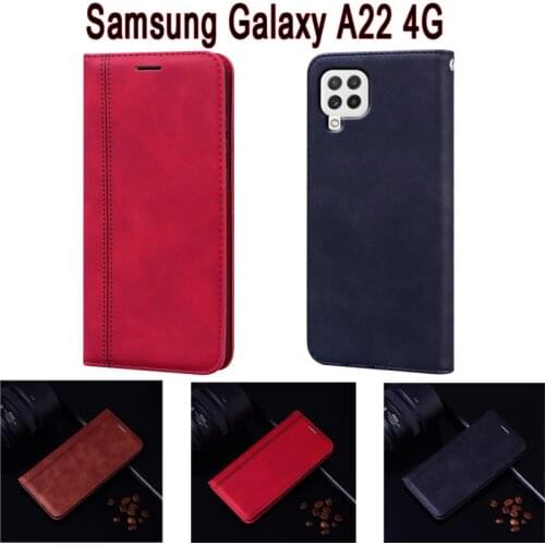 Cover For Samsung Galaxy A22 4G Case Funda Wallet Flip Leather Shell Book On Samsung A 22 A22 Case Magnetic Card Etui Coque Bag