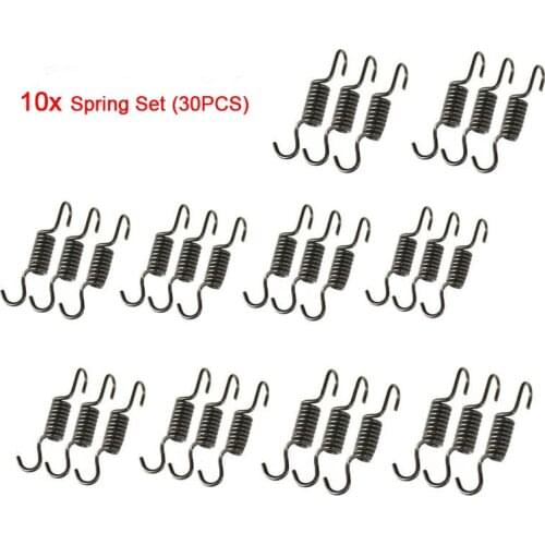 10 Sets 30Pcs Mini ATV Pocket Bike Parts 2 Stroke Engine Mini Dirt Moto Quad ATV HP Clutch Pad Springs Set 47CC 49CC