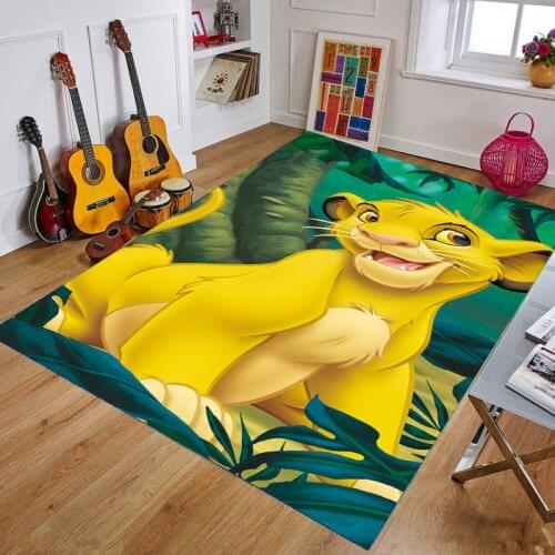 Baby Play Mat 80X160CM Anti Slip Mat Simba The Lion King Anime Printed Pattern Carpet Rug for Bathroom Children Floor Pads