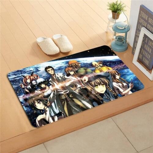 F627m27 Custom Makise Kurisu Steins Gate Anime Doormat Art Design Pattern Printed Floor Hall Bedroom Cool Pad Fashion Rug #18