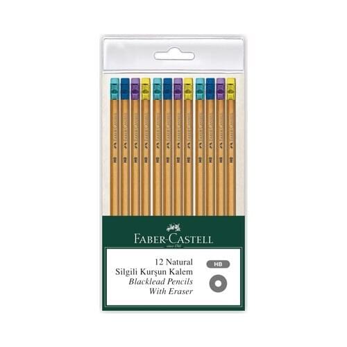 Faber- Castell 12 Pieces of Pencil with Natural Body
