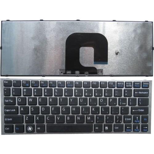 GZEELE NEW For SONY VPC-YA VPCYA VPC-YB YB YA VPCYB US Laptop keyboard silver frame