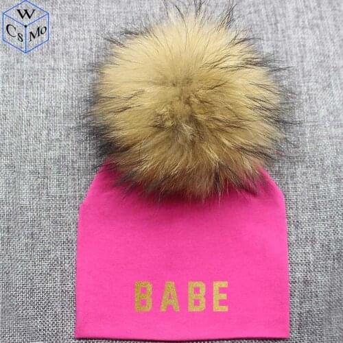 Newborn Cotton 0-3months Baby Hat Props With PomPom Winter Baby Infant Cap Beanie Toddler Hat Parent-Child Clothes Kids Boy Girl