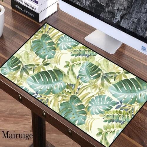 Mairuige Colorful Leaves Pattern Desk Mat Gaming Mouse Pad Gaming Accessories PC Computer Keyboard Nonslip Rubber Large Mousepad