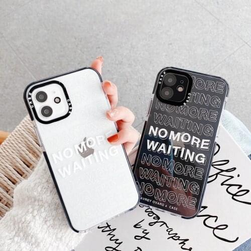 Fashion Brand Letter Phone Case For iPhone 11 12 Pro Max Mini 11Pro XS X XR SE 2020 7 8 Plus Shockproof Silicone Soft Back Cover