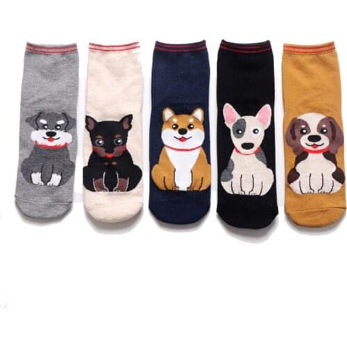 FRALOSHA Kawaii Cute Pattern Animal Funny Socks Warm Ladies Japan Skarpetki Short Socks Novelty Cotton Calcetines Mujer Sokken
